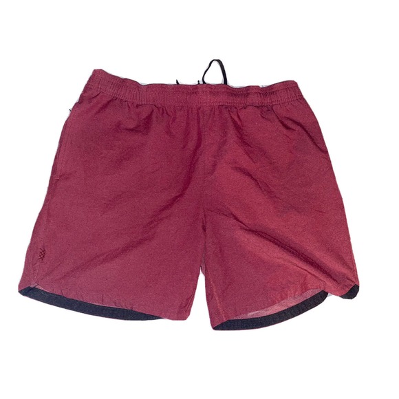 Rhone Shorts Mens‎ Large Red Guru Wicking Training Gym Active Yoga - Picture 1 of 9